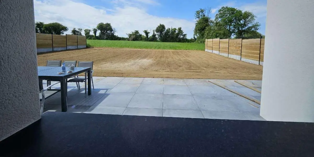 terrasse terminée pour une maison individuelle à Alincthun (62)